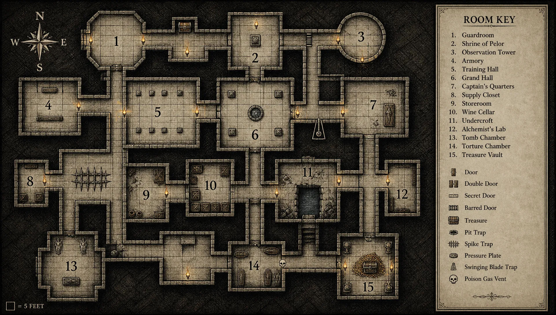 Dungeon crawl map