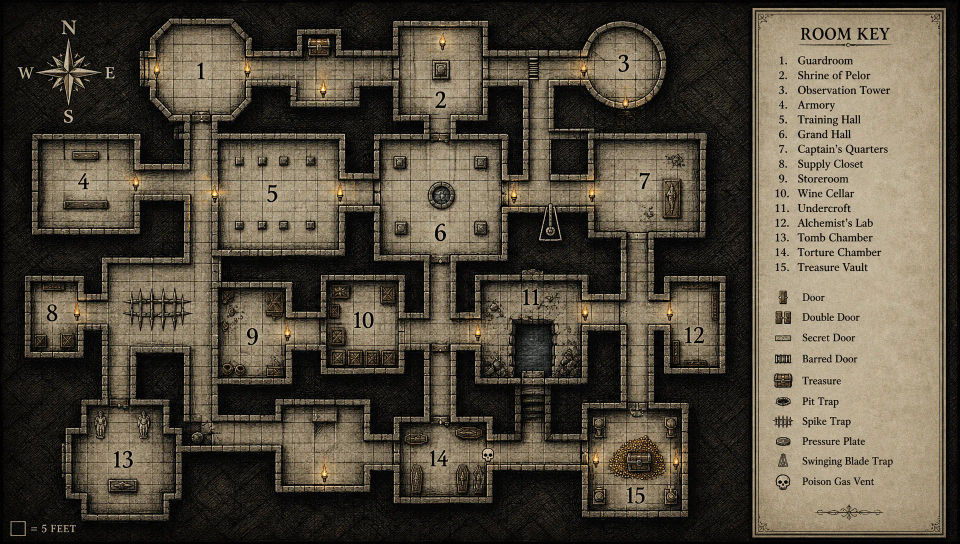 Dungeon crawl map