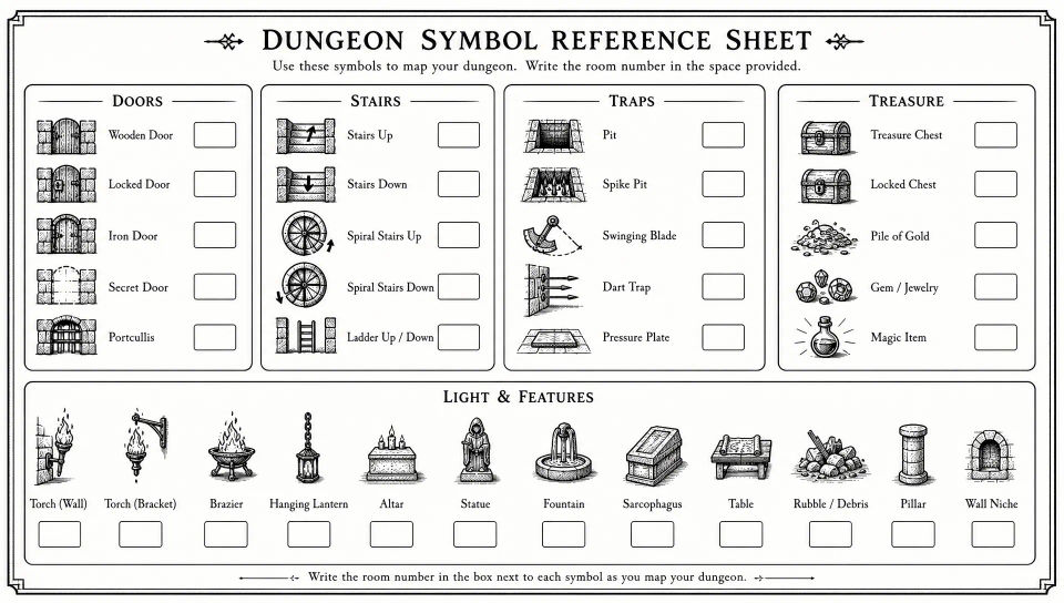 Map key sheet