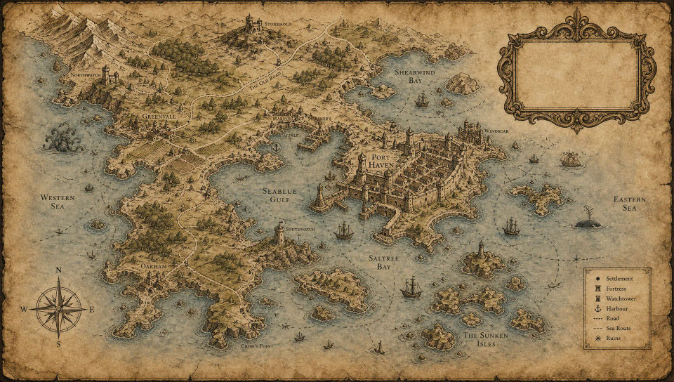 Coastal region map