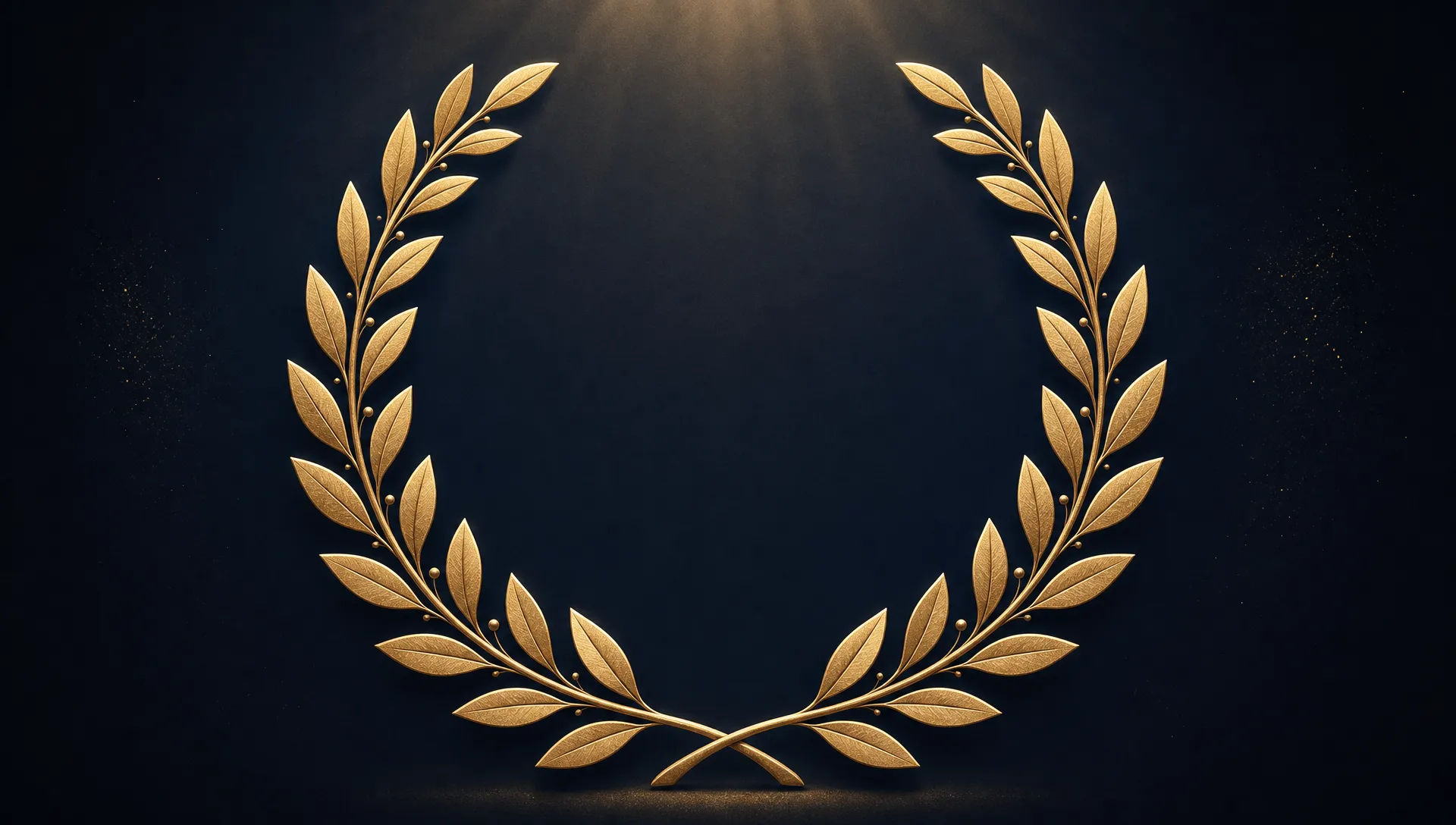 Laurel-emblem layout