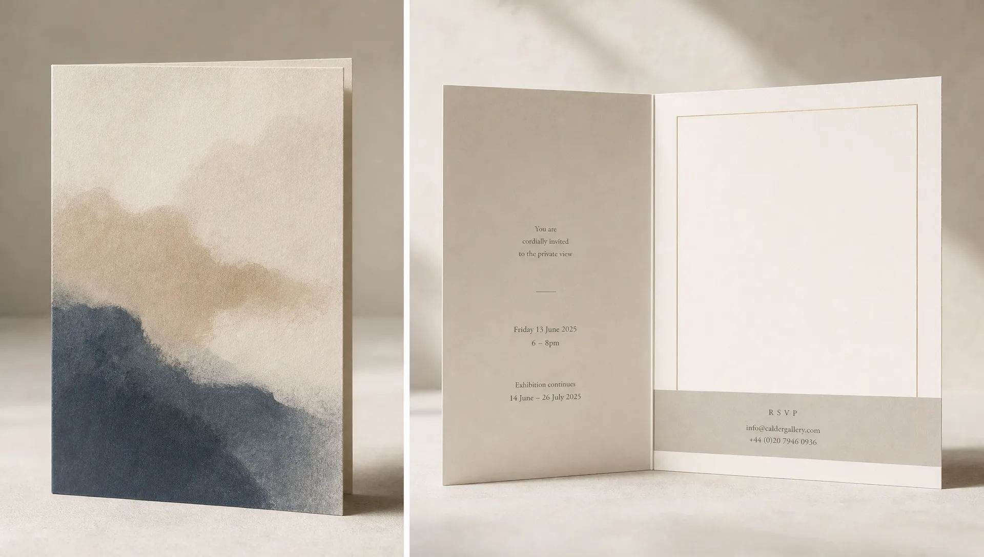 Folded card layout