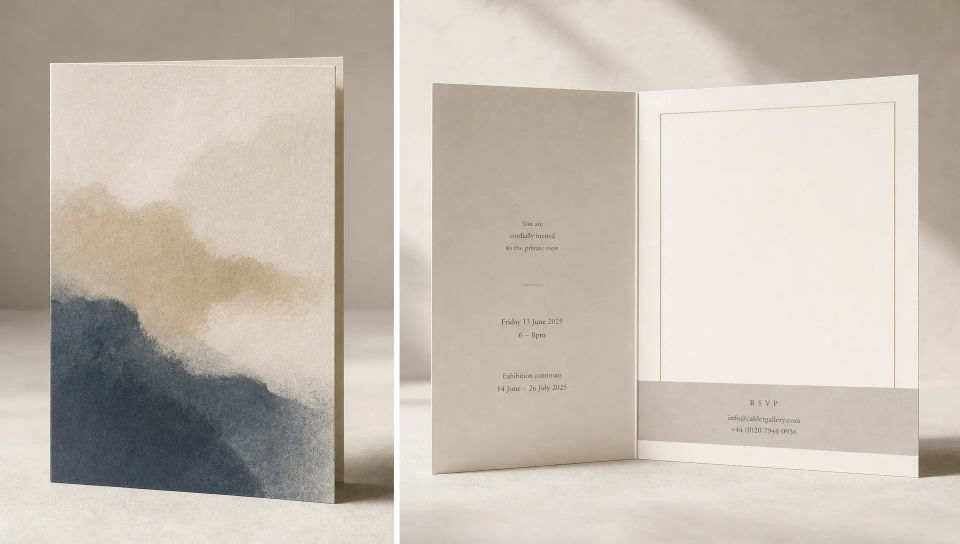 Folded card layout