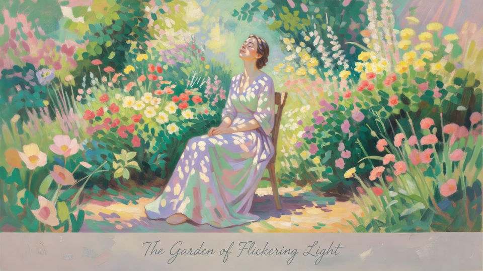 Sun-dappled garden portrait