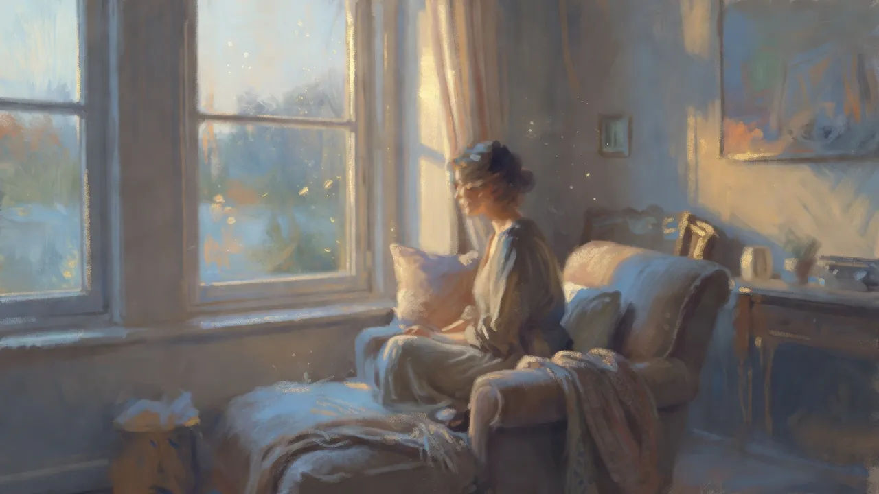 Soft interior portrait