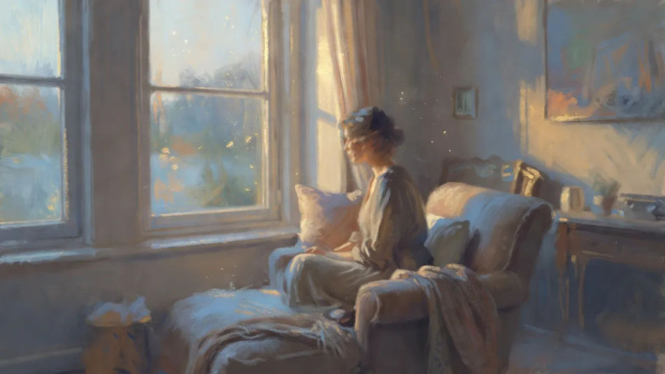Soft interior portrait