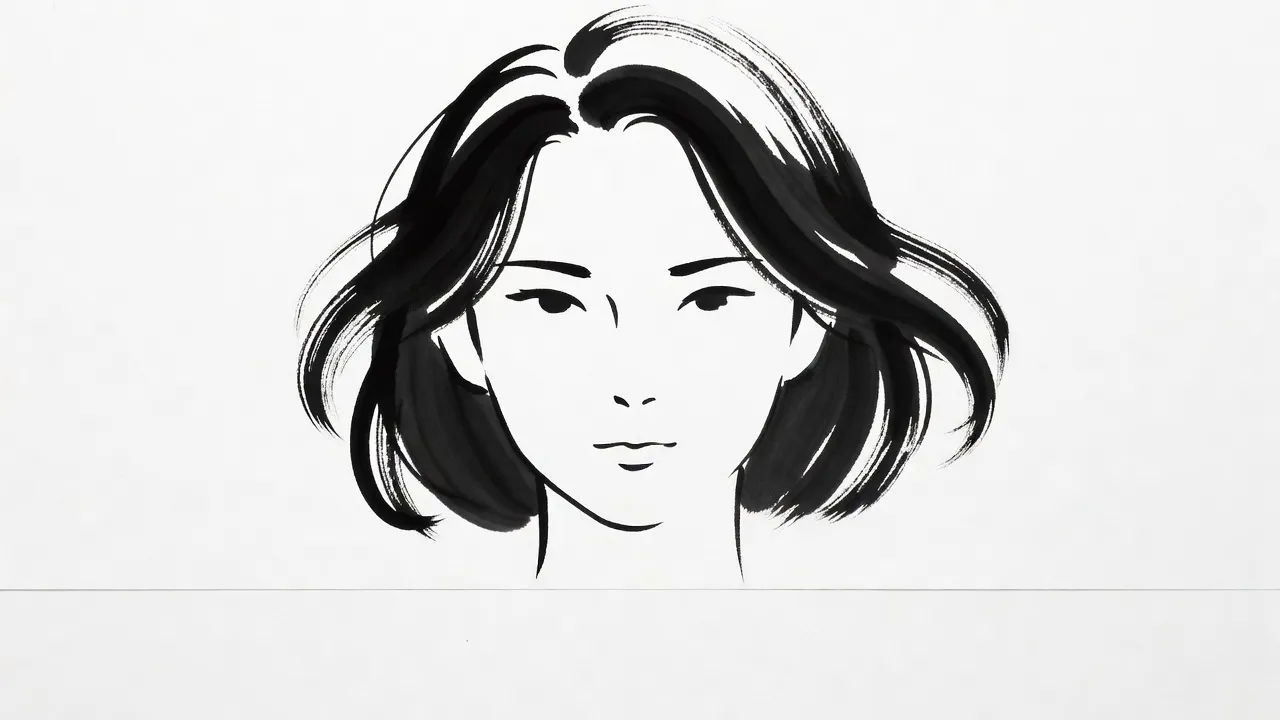 Brush linework portrait