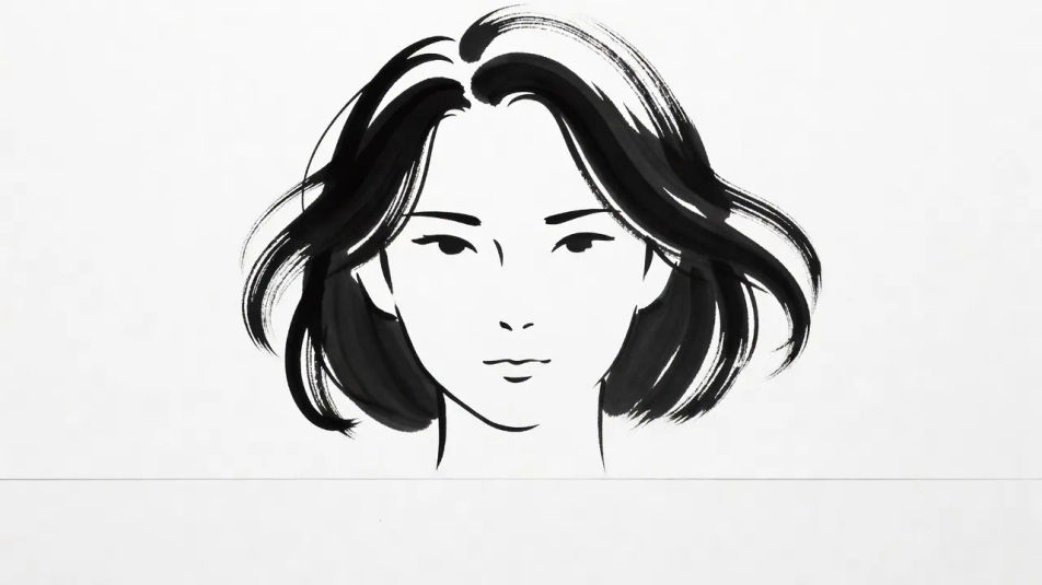 Brush linework portrait