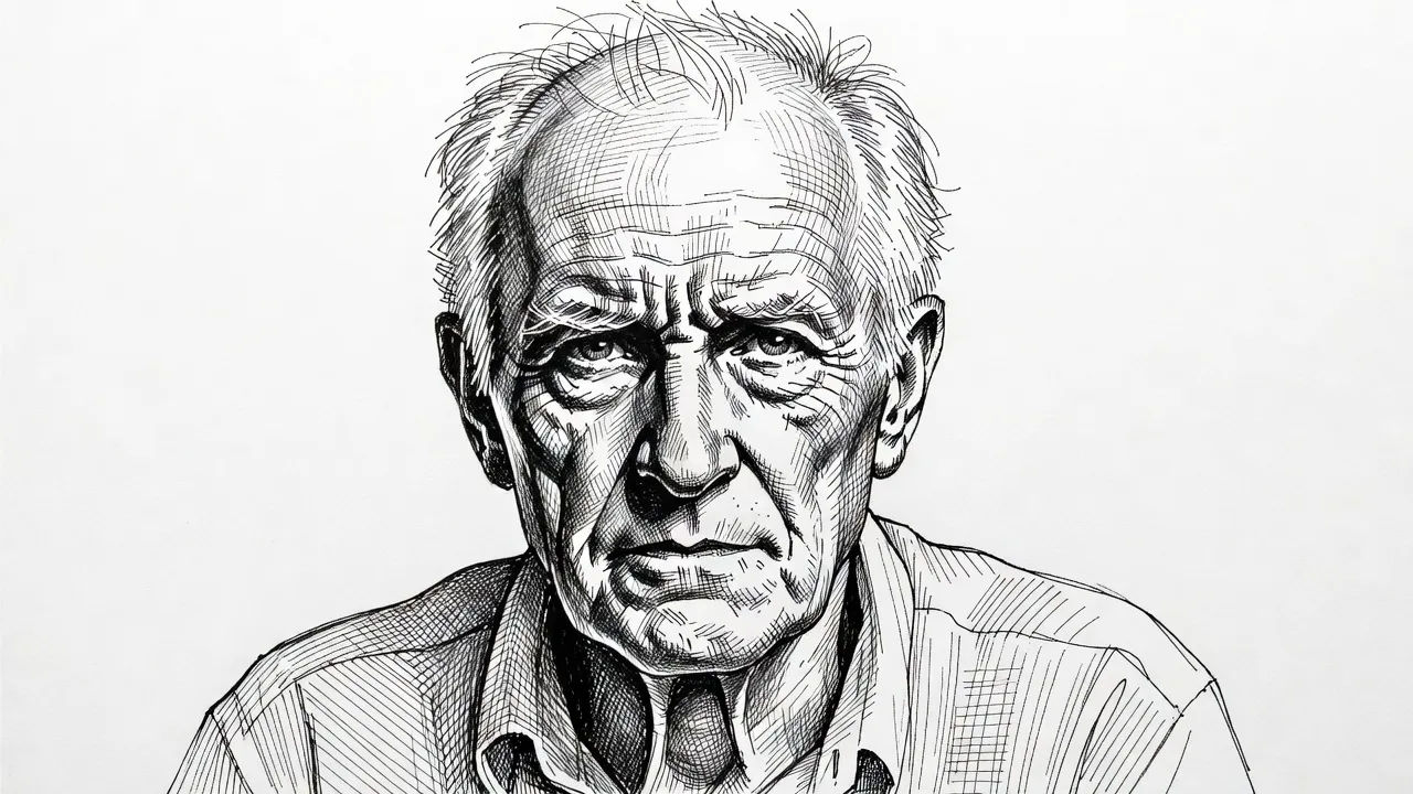 Cross-hatched portrait