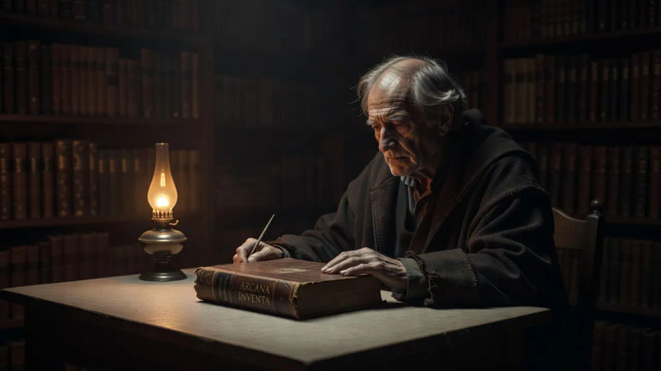 Érudit à un bureau