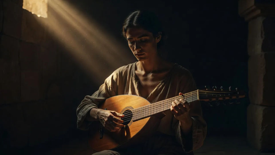 Musician with a lute