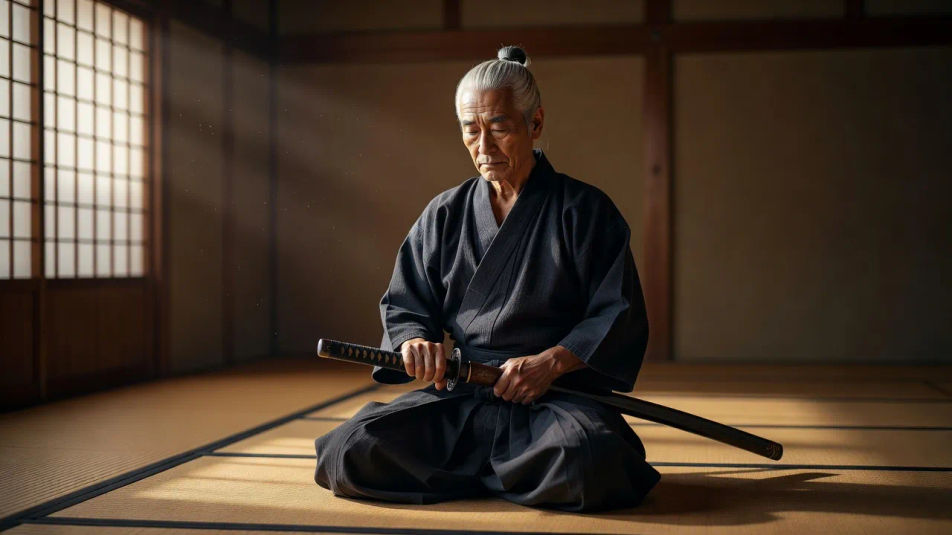 Portrait en lumière de dojo