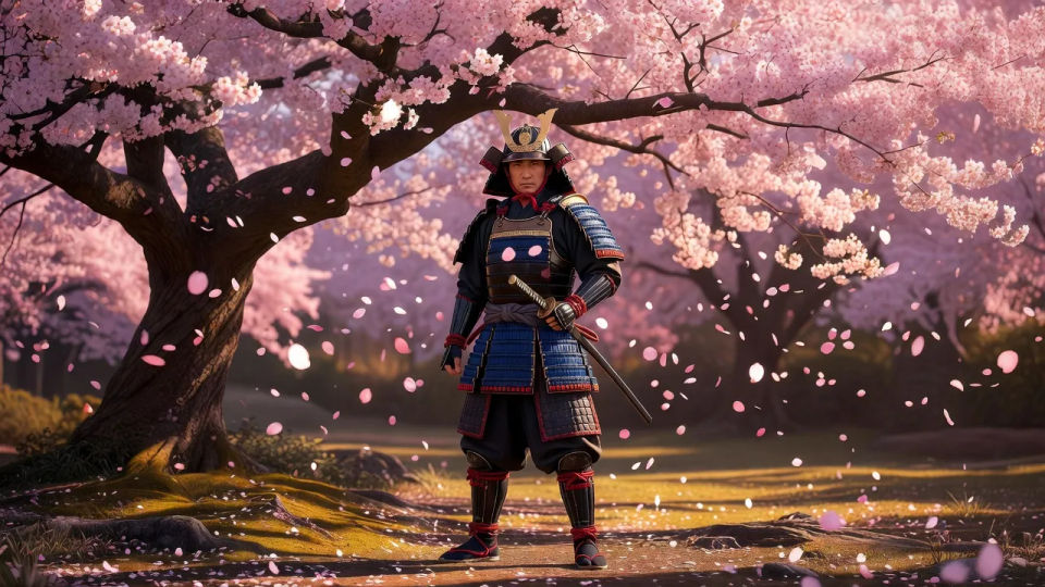 Cherry-blossom portrait