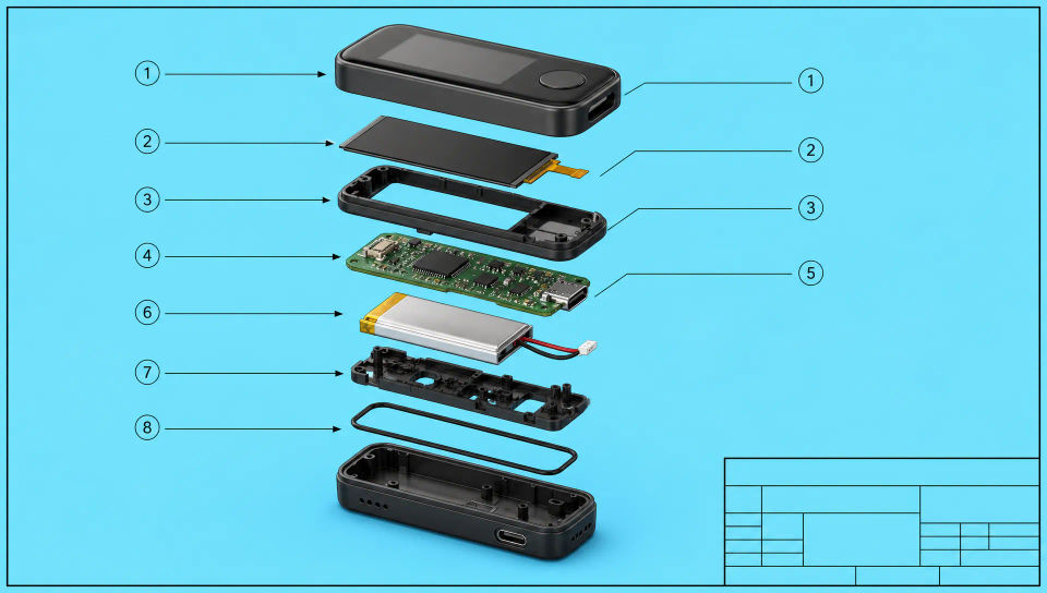 Exploded assembly sheet