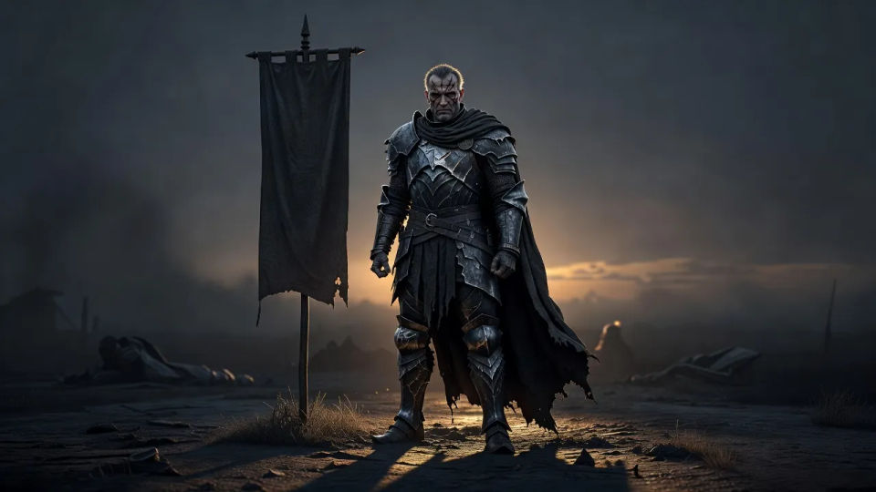 Rim-light hero portrait