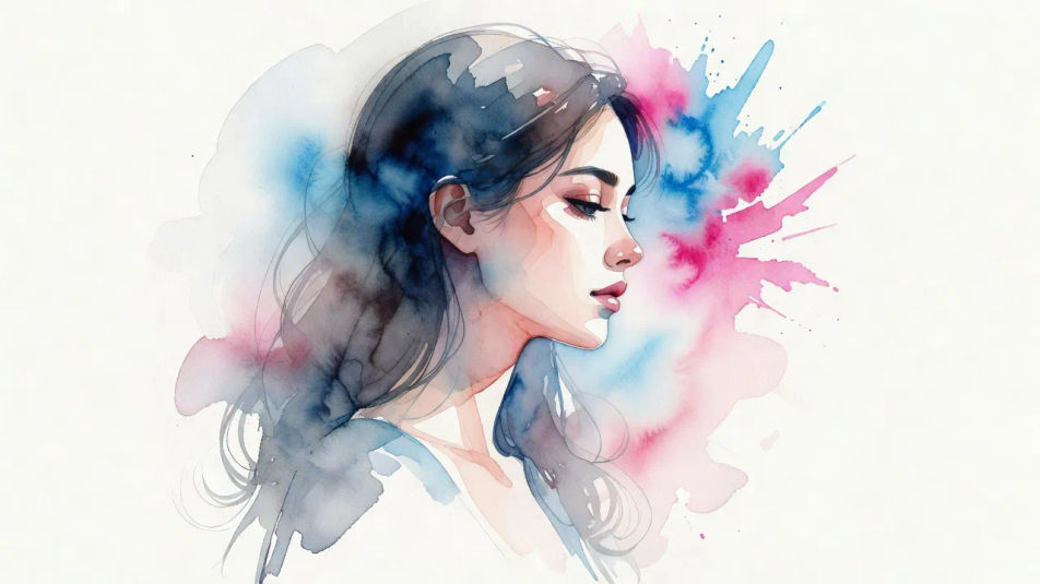 Profile wash portrait