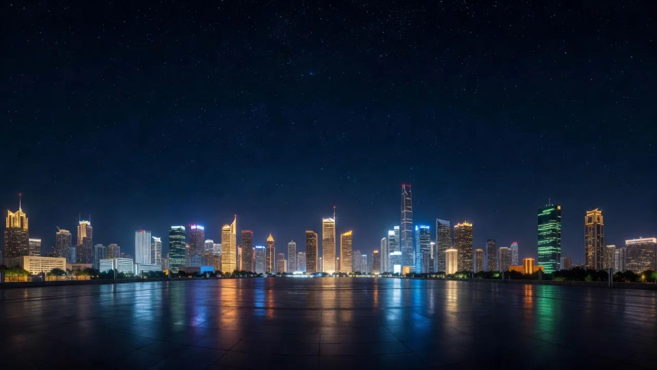 Night skyline dome