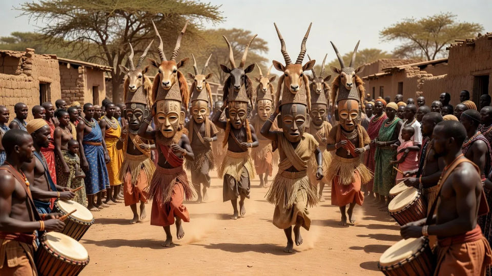 Masquerade procession