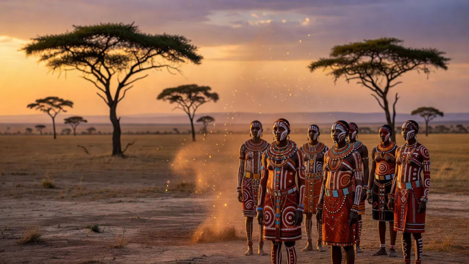 Savanna at dusk