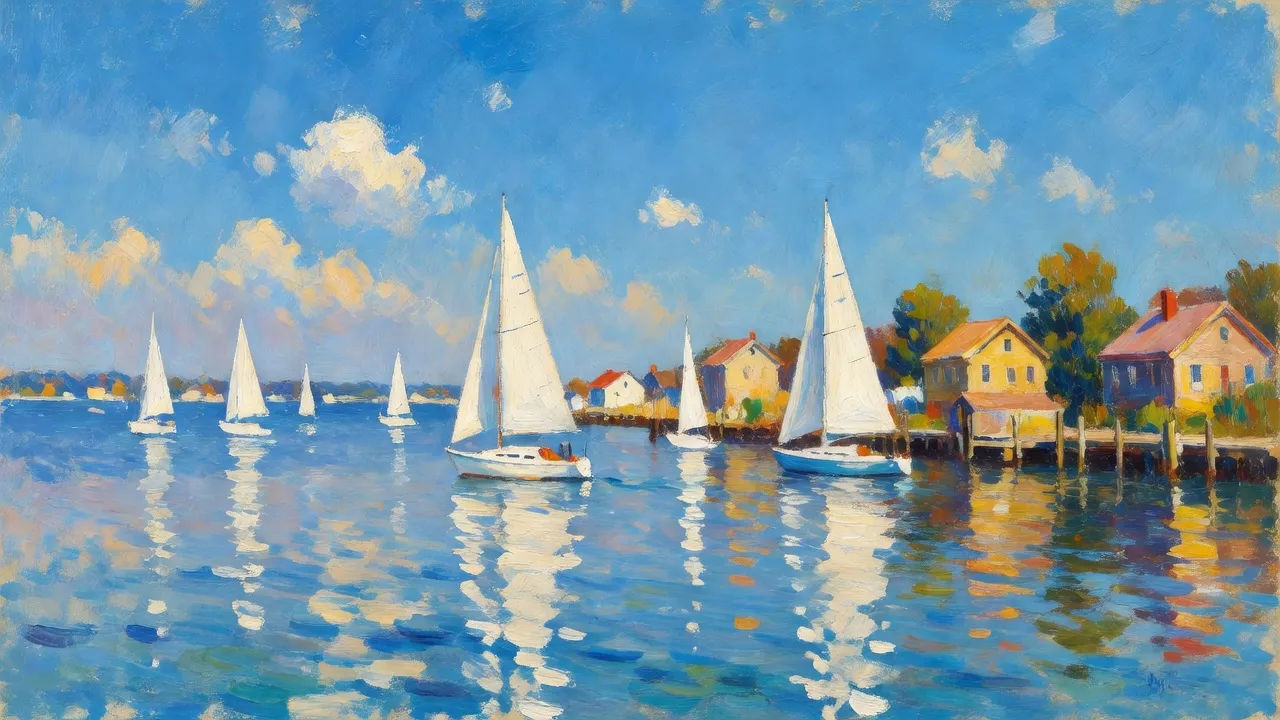 Breezy summer harbor