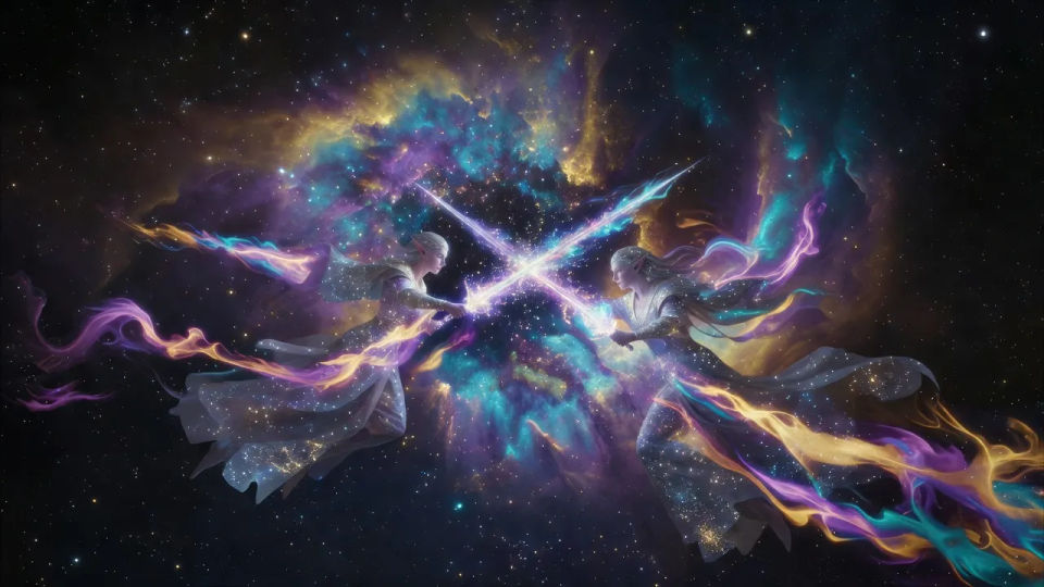 Cosmic duel