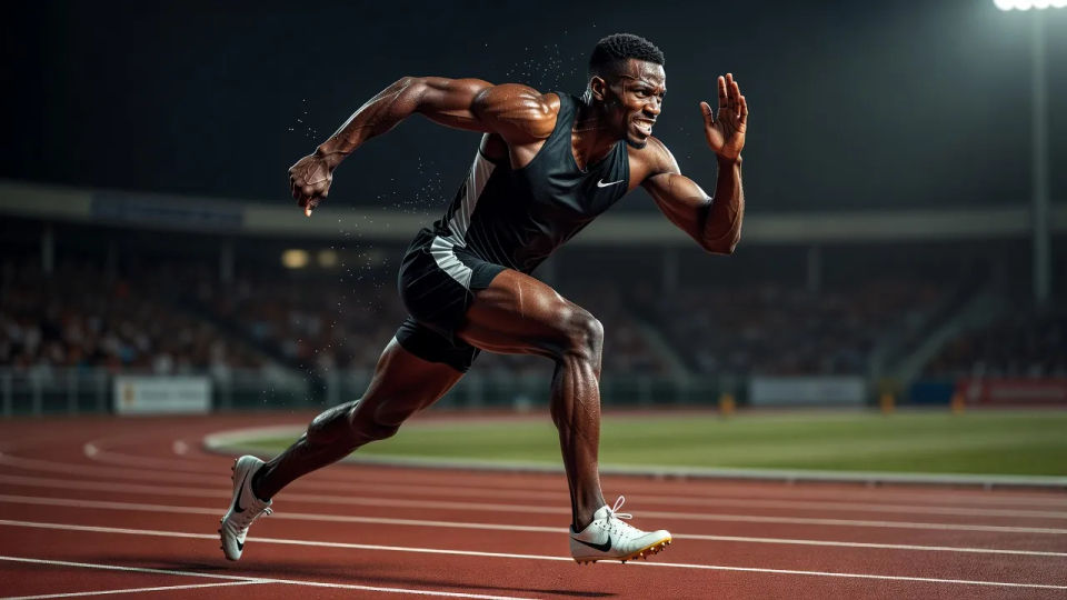 Sprinter mid-stride