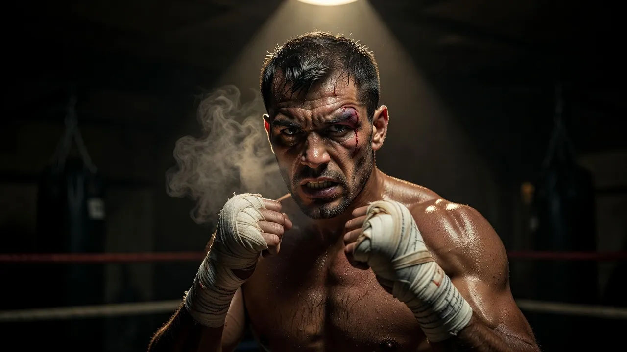 Boxer in the spotlight