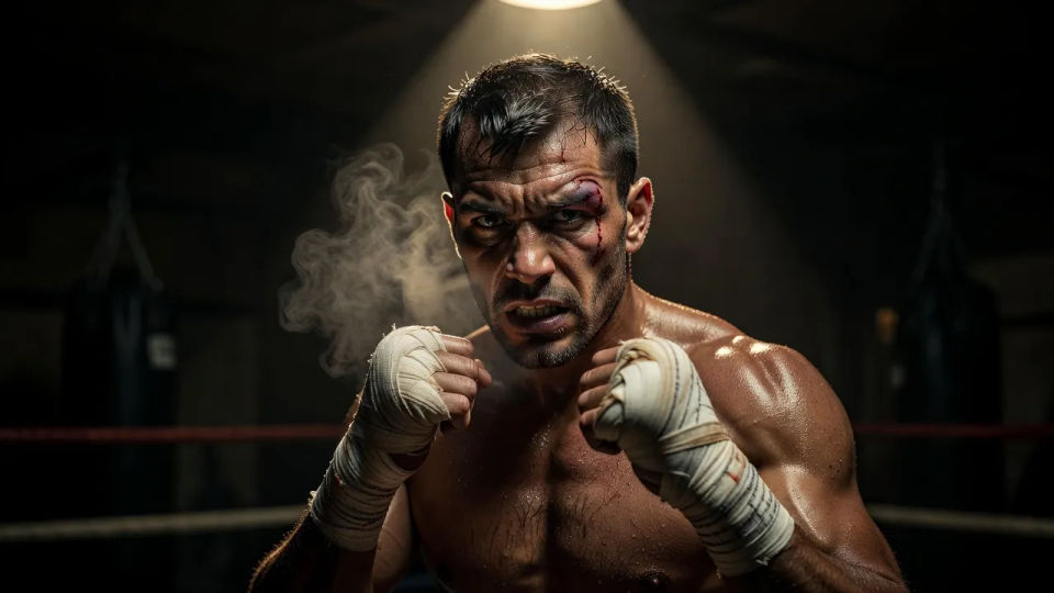 Boxer in the spotlight