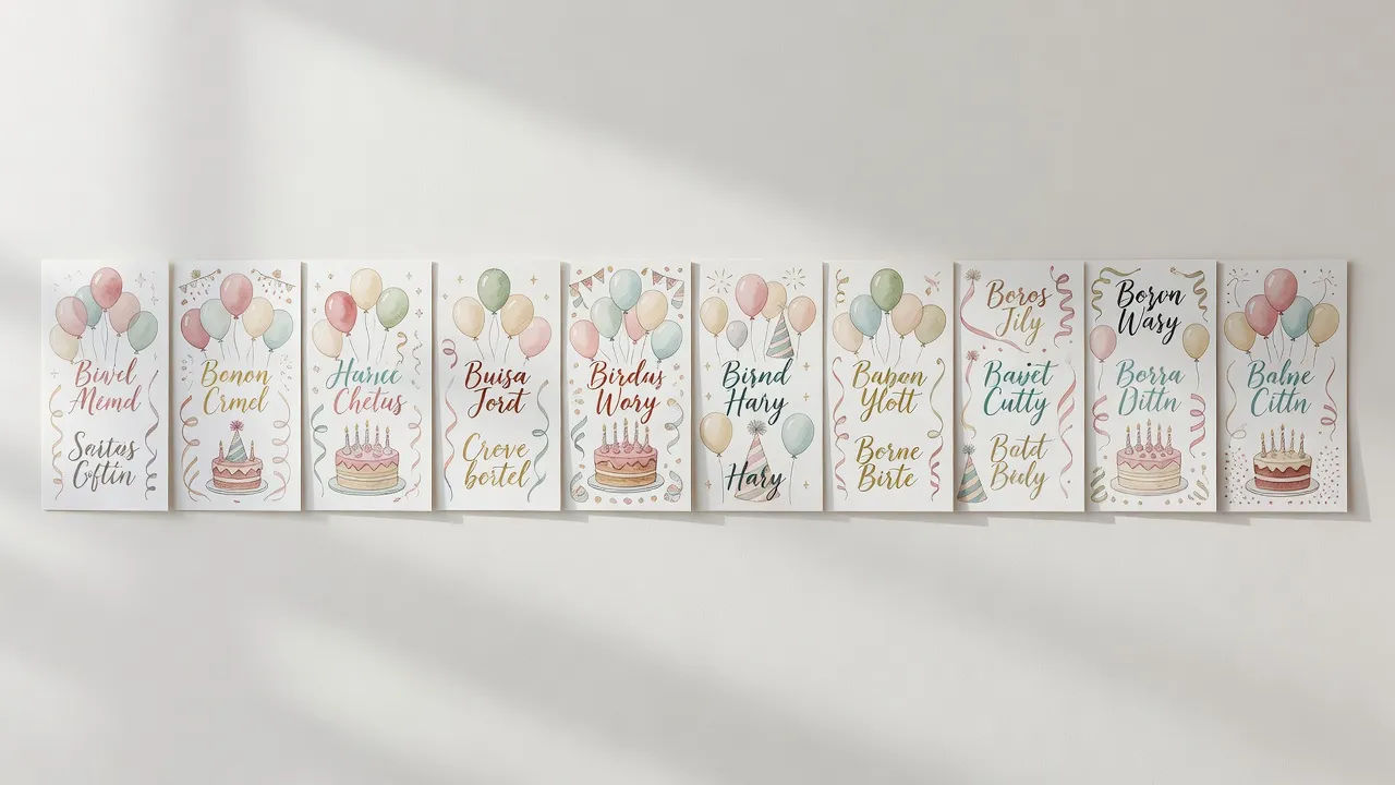 Birthday range flat-lay