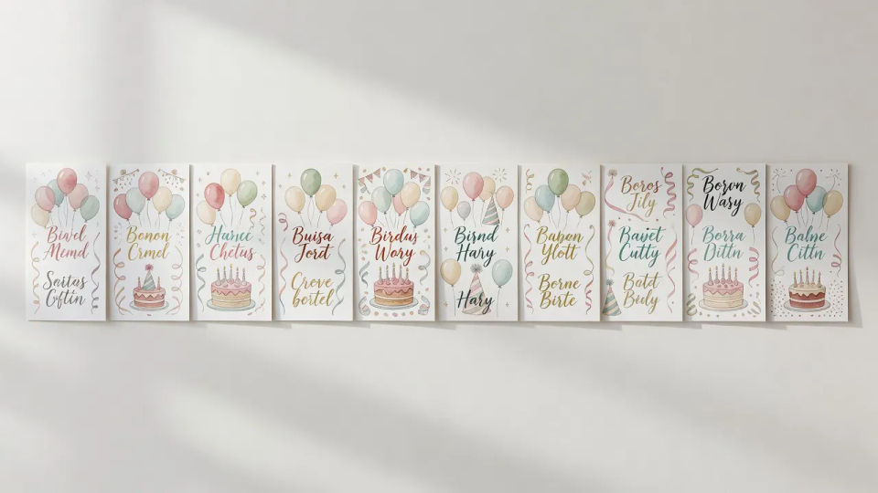 Birthday range flat-lay
