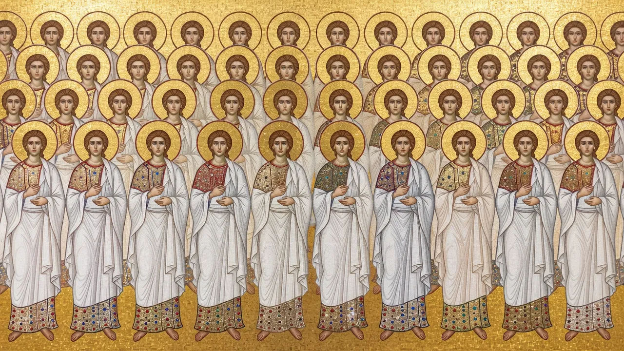 Mosaic procession wall