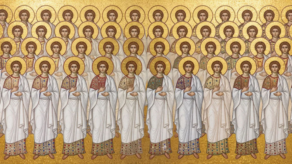 Mosaic procession wall