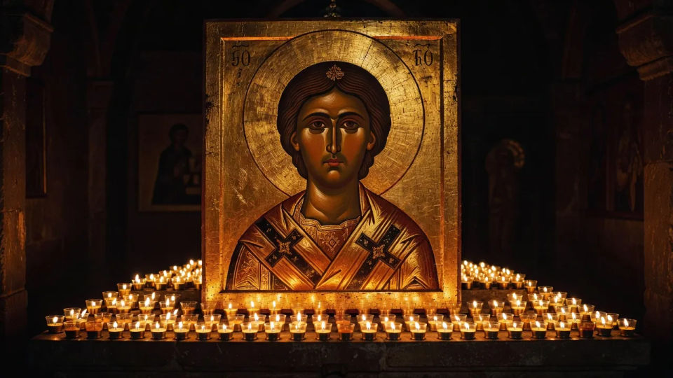 Candlelit shrine