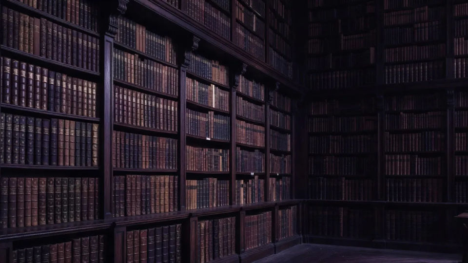 Old library interior