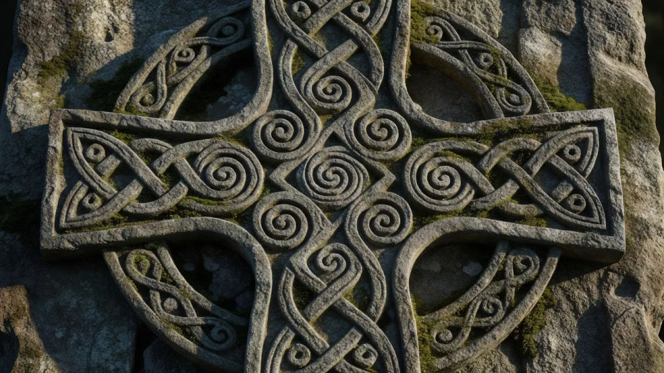Carved cross detail