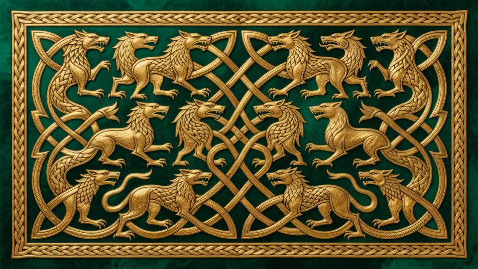 Woven emblem panel