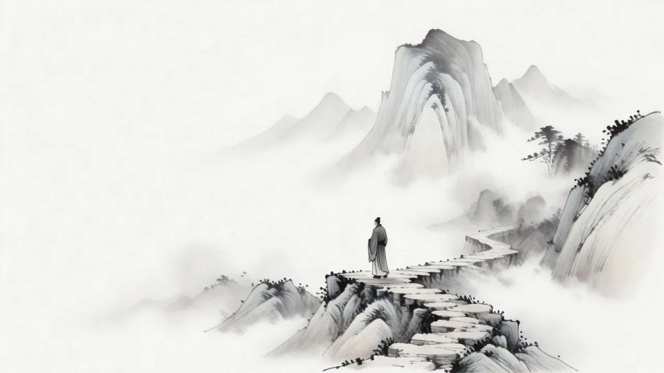 Misty mountain path