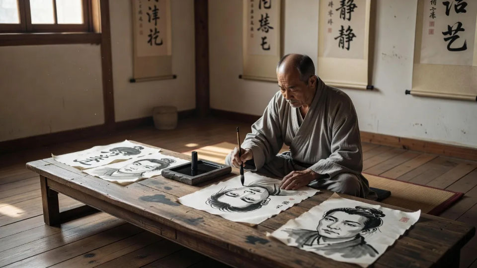 Calligrapher table