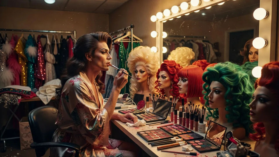 Backstage vanity mirror
