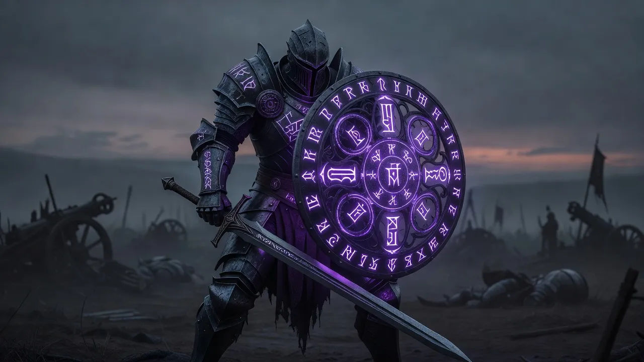 Glyph-shielded stand