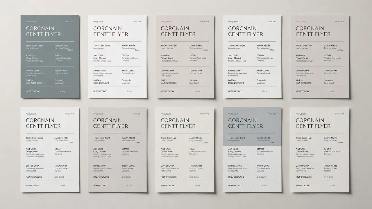 Flyer series flat-lay