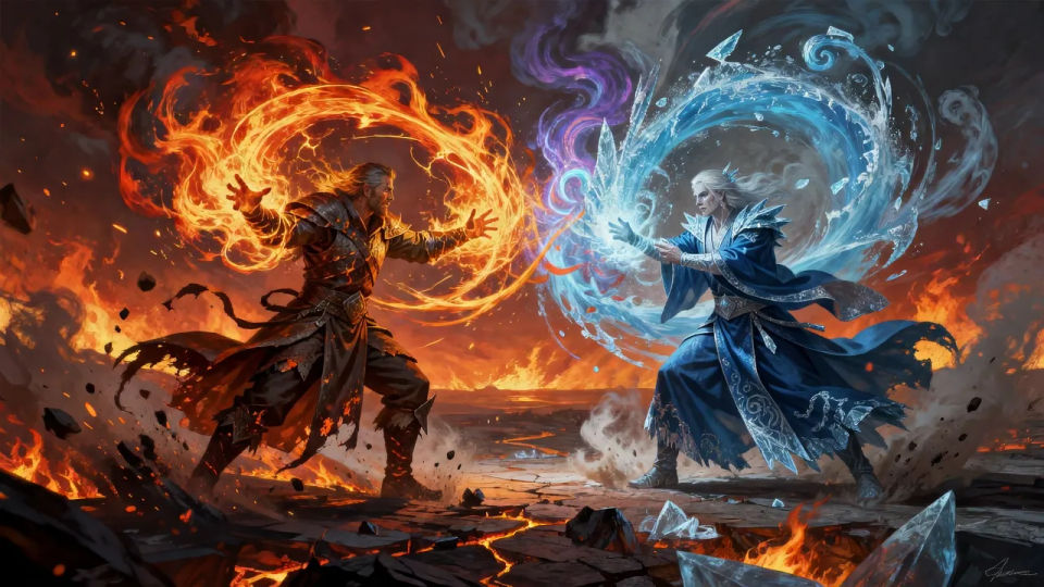 The duel of casters