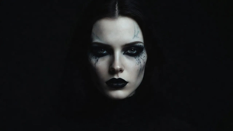 Pale low-key beauty