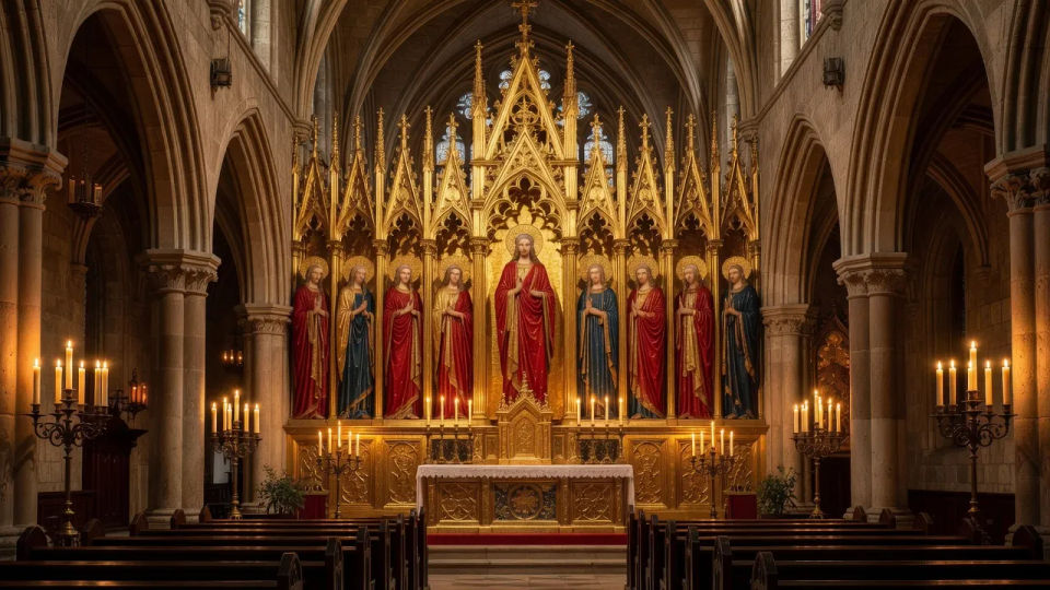 Gilded altar chapel