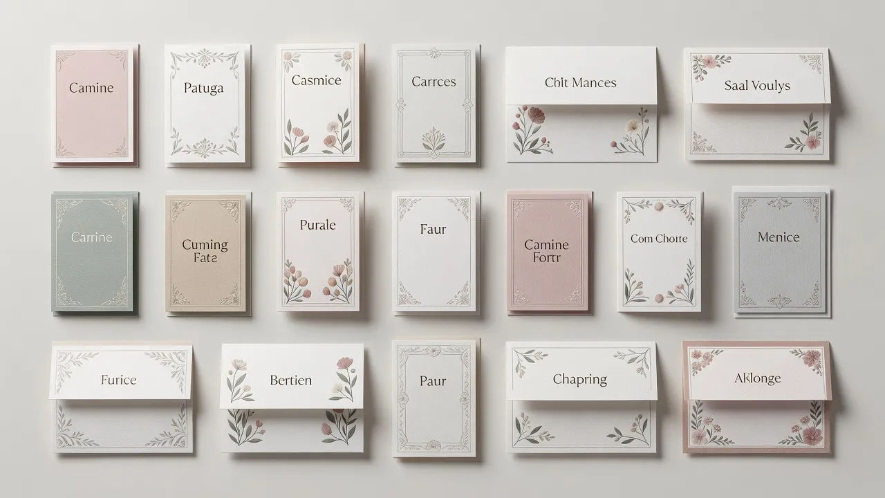 Card range flat-lay