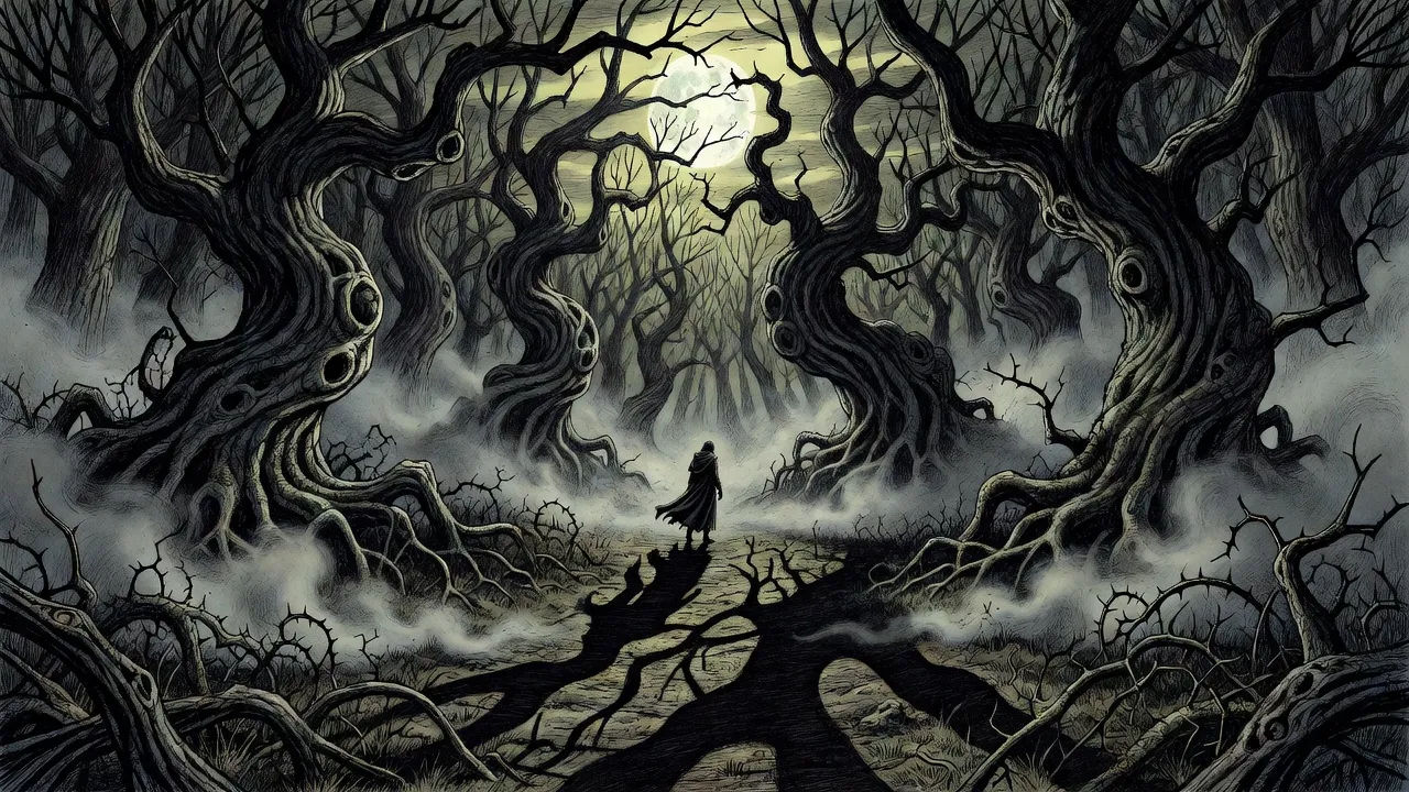 The forest at night