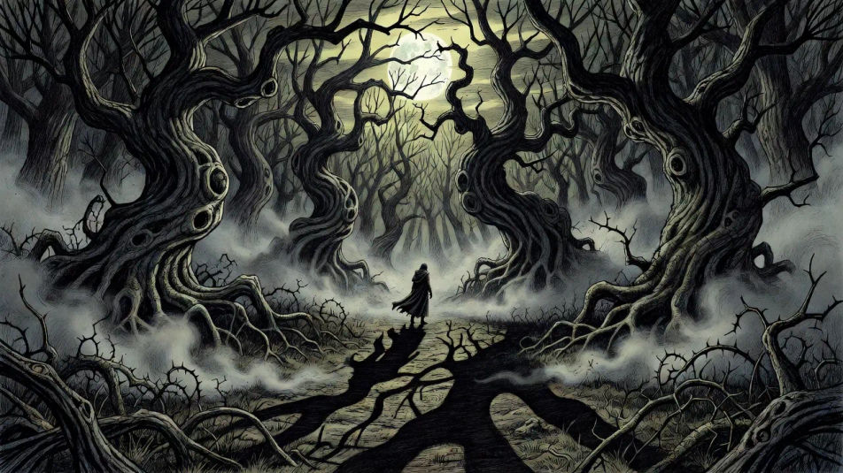 The forest at night