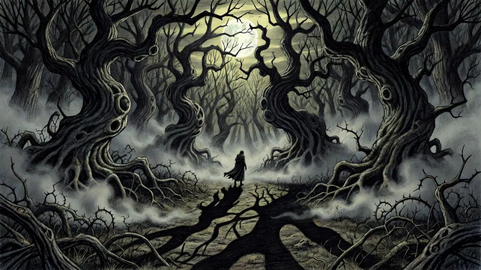 The forest at night