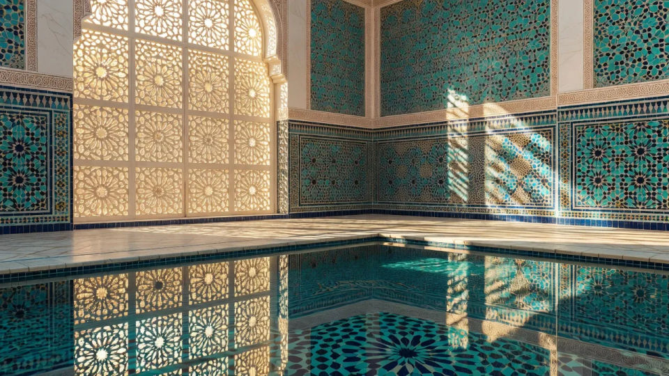 Courtyard tilework