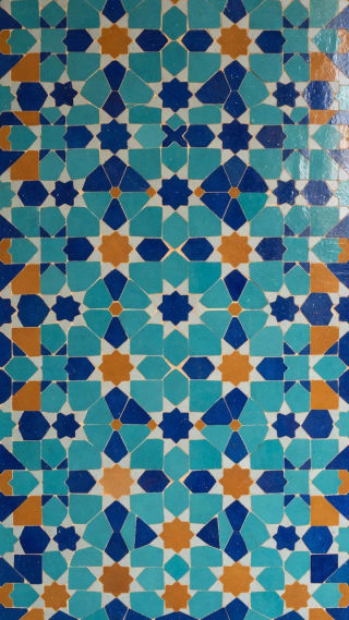 イスラム幾何学文様AI画像：ギリー、ゼリージュ、アラベスク